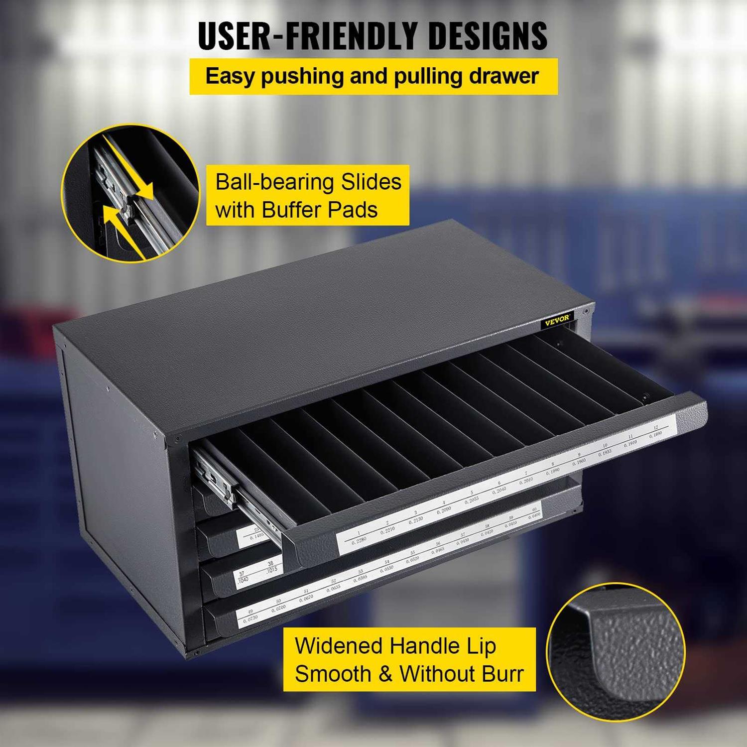 VEVOR Drill Bit Dispenser Cabinet Five-Drawer Drill Bit Dispenser - Cheap Fitting