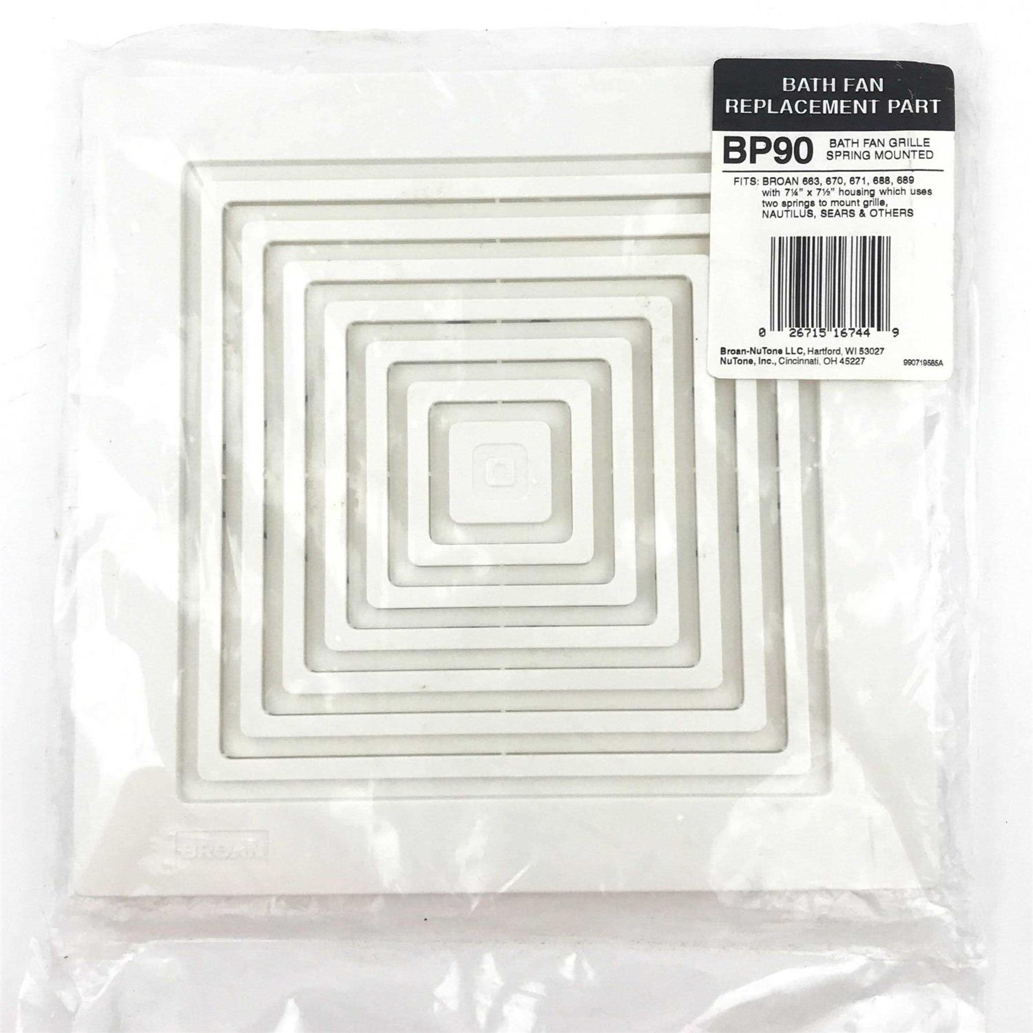 Broan BP90 Replacement Grille For 688 Fan - Cheap Fitting