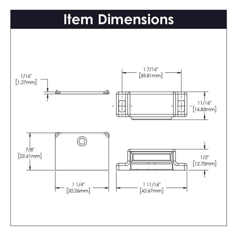 Hickory Hardware Magnetic Catch P109-W - Cheap Fitting