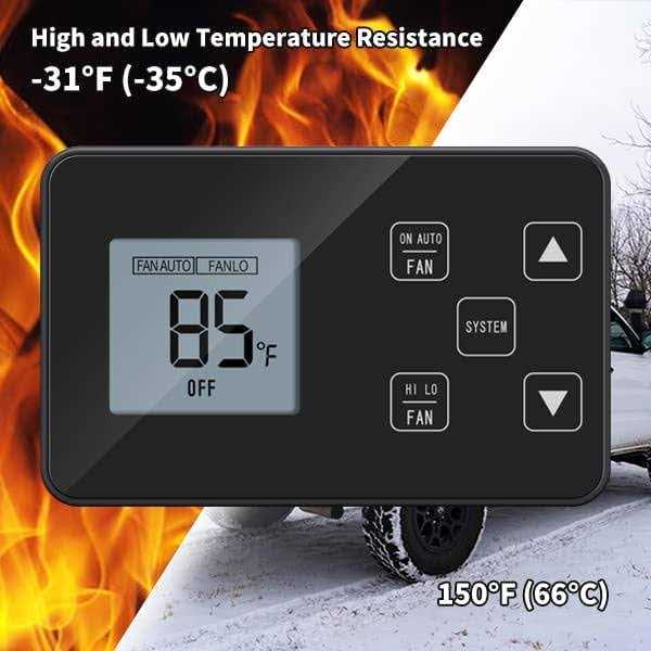 RV Thermostat Briidea RV LCD Screen Digital Thermostat - Cheap Fitting