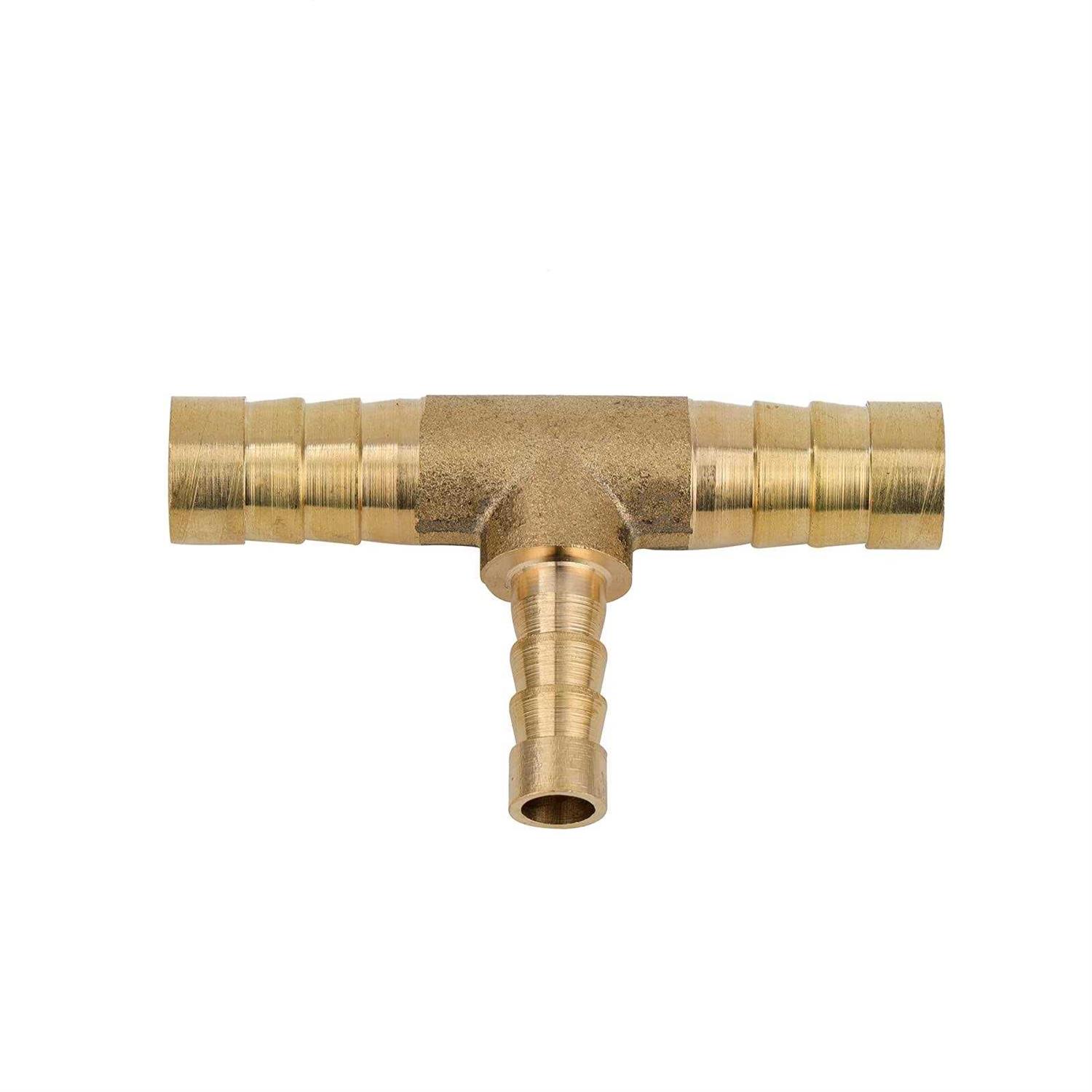 Pysrych Brass Hose Barb Fitting Reducing Tee 12 Barbed x 38 Barbed - Cheap Fitting