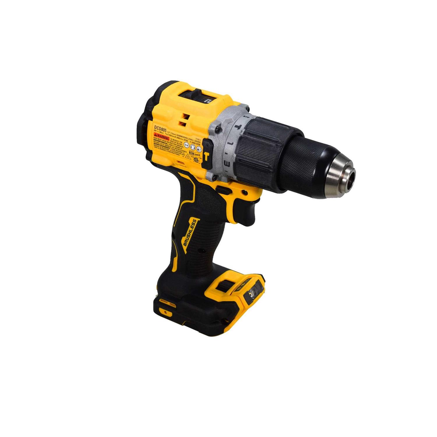 DEWALT 20V MAX XR Brushless Cordless 1/2 in. Hammer Drill/Driver DCD805B - Cheap Fitting