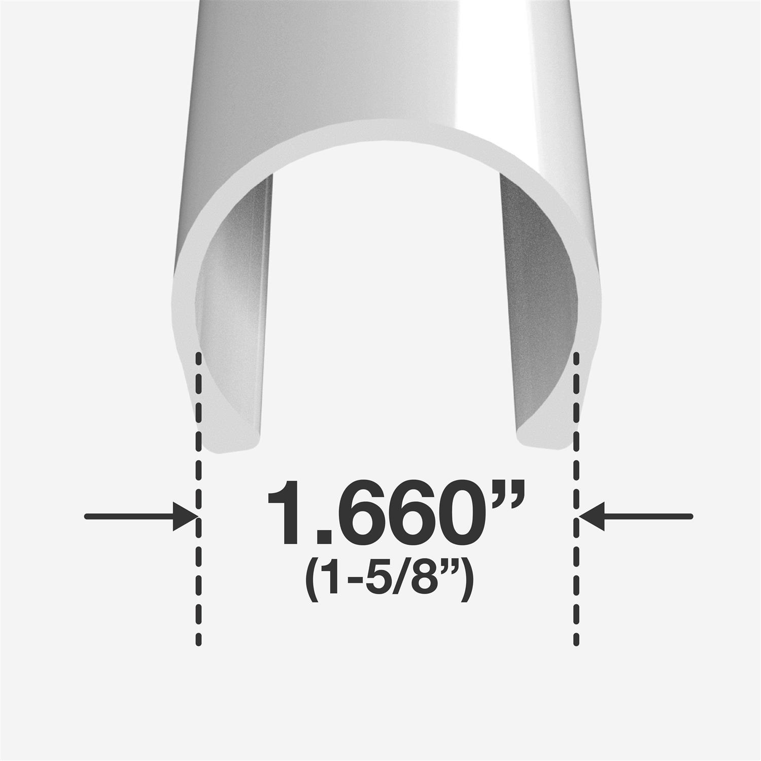 Formufit 1-1/4 in. x 40 Pipe Clamp Schedule 40 Rigid PVC Material Clip - Cheap Fitting