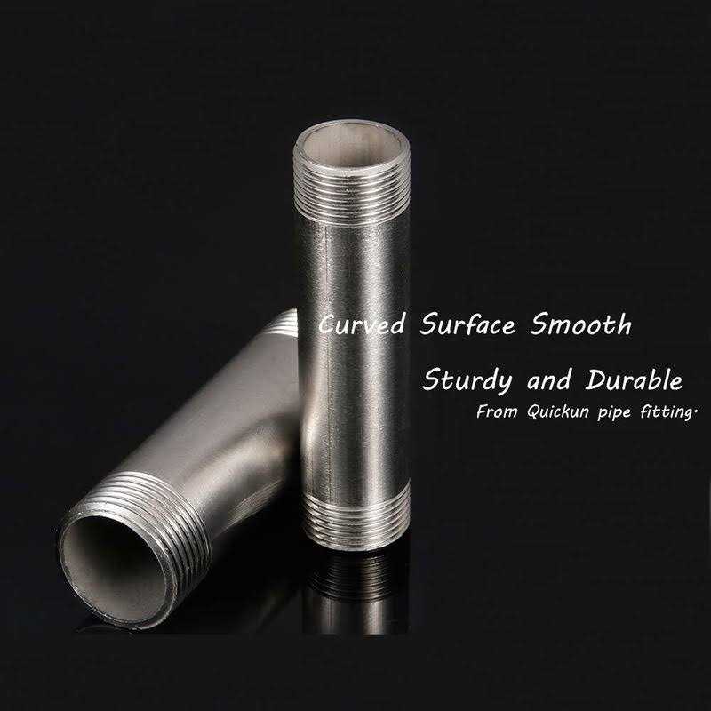 Quickun 304 Stainless Steel Nipple Pipe Fitting NPT x - Cheap Fitting