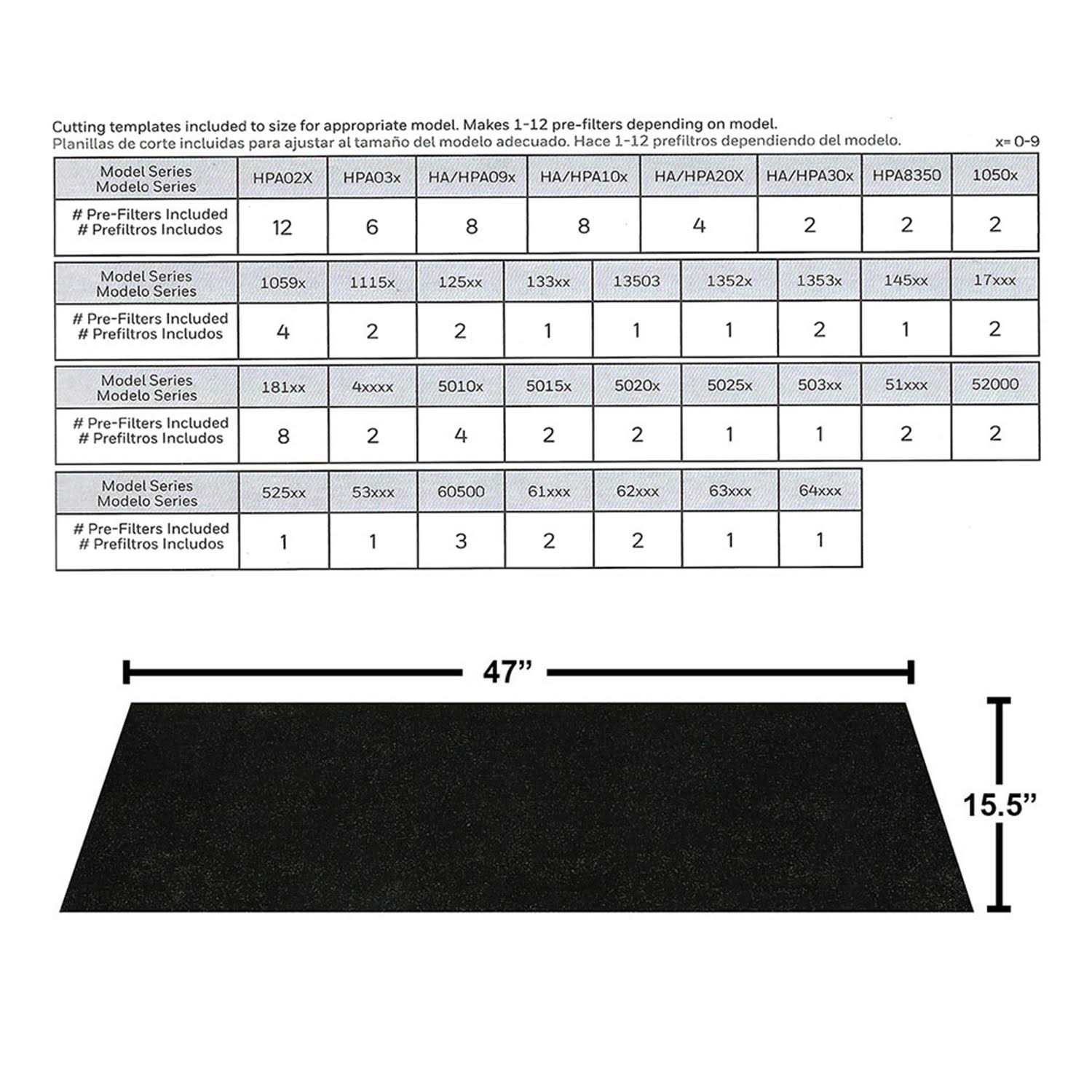 Honeywell Universal Pre-Filter - Cheap Fitting