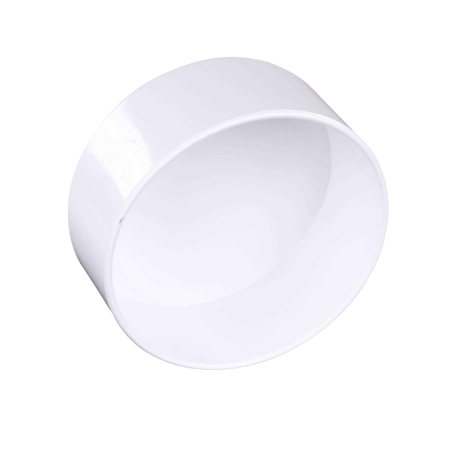 NDS White PVC Drain Cap 4 - Cheap Fitting