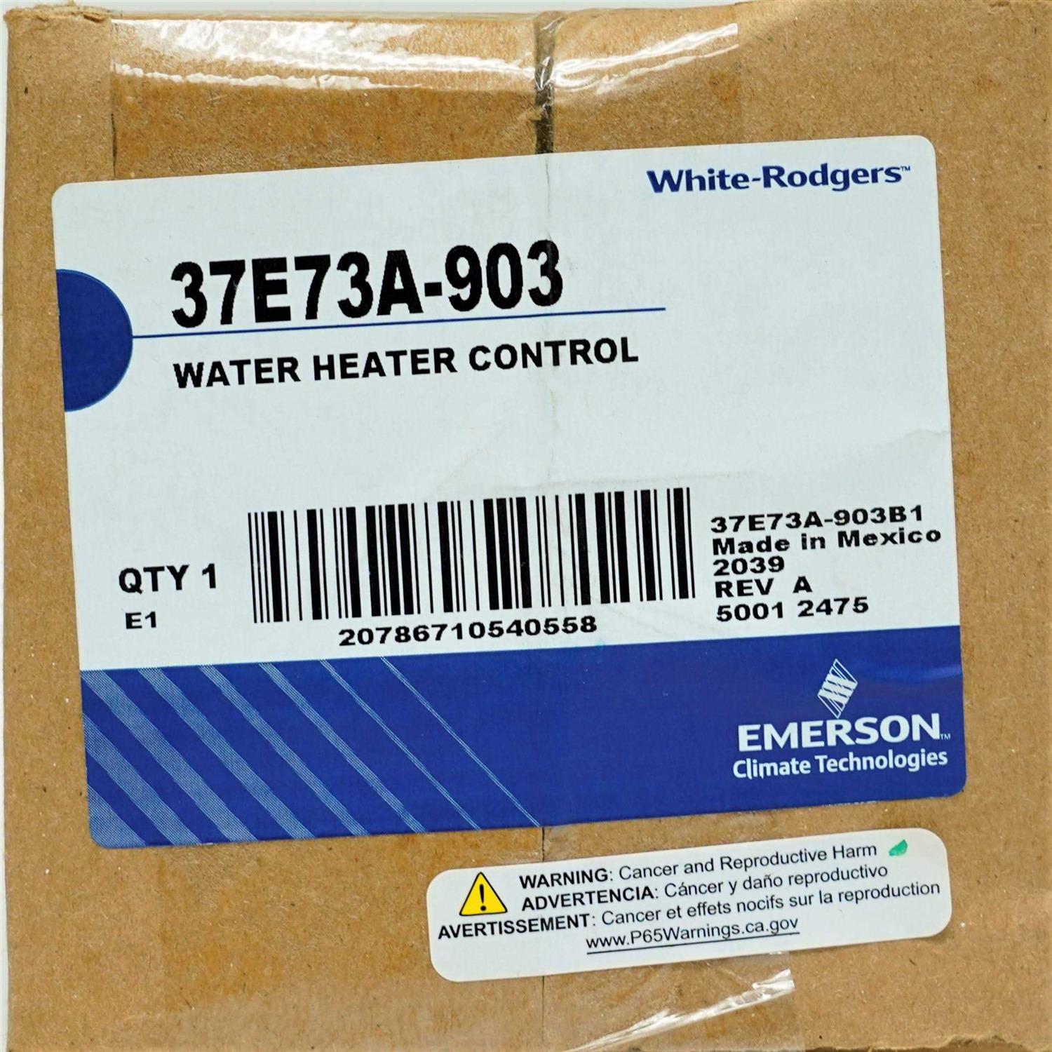 White-Rodgers 37E73A-903 Gas Water Heater Thermostat Control Intelli-Vent for Natural Gas Only - Cheap Fitting
