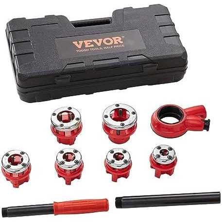 VEVOR Ratchet Pipe Threader Kit 1/4 NPT 1-1/4 NPT Manual Ratcheting Pipe Threader - Cheap Fitting
