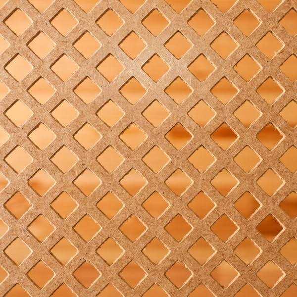 American Pro Decor 72 in. x 24 in. x 1/8 in. Unfinished Diamond Decorative Perforated Paintable MDF Screening Panel Insert - Cheap Fitting