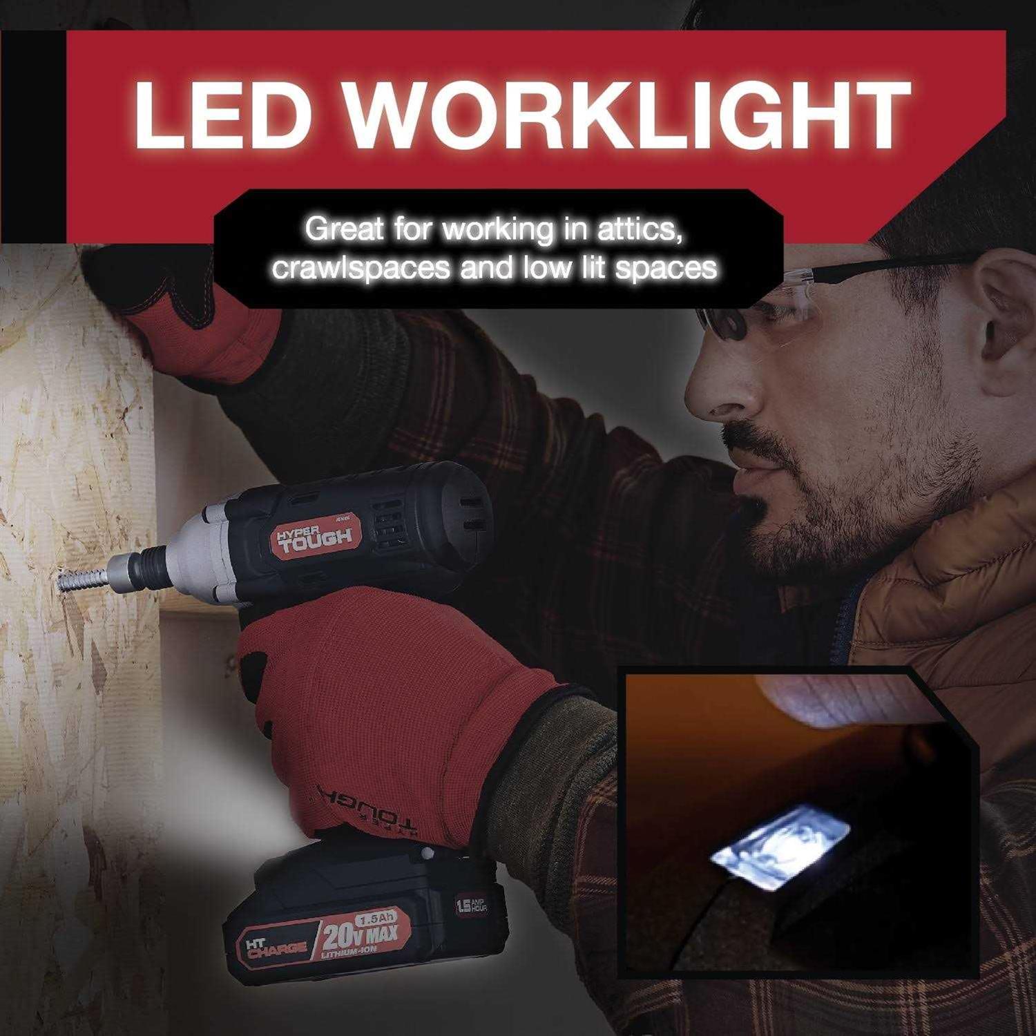 Hyper Tough 20V Max Lithium-ion Cordless Impact Driver - Cheap Fitting