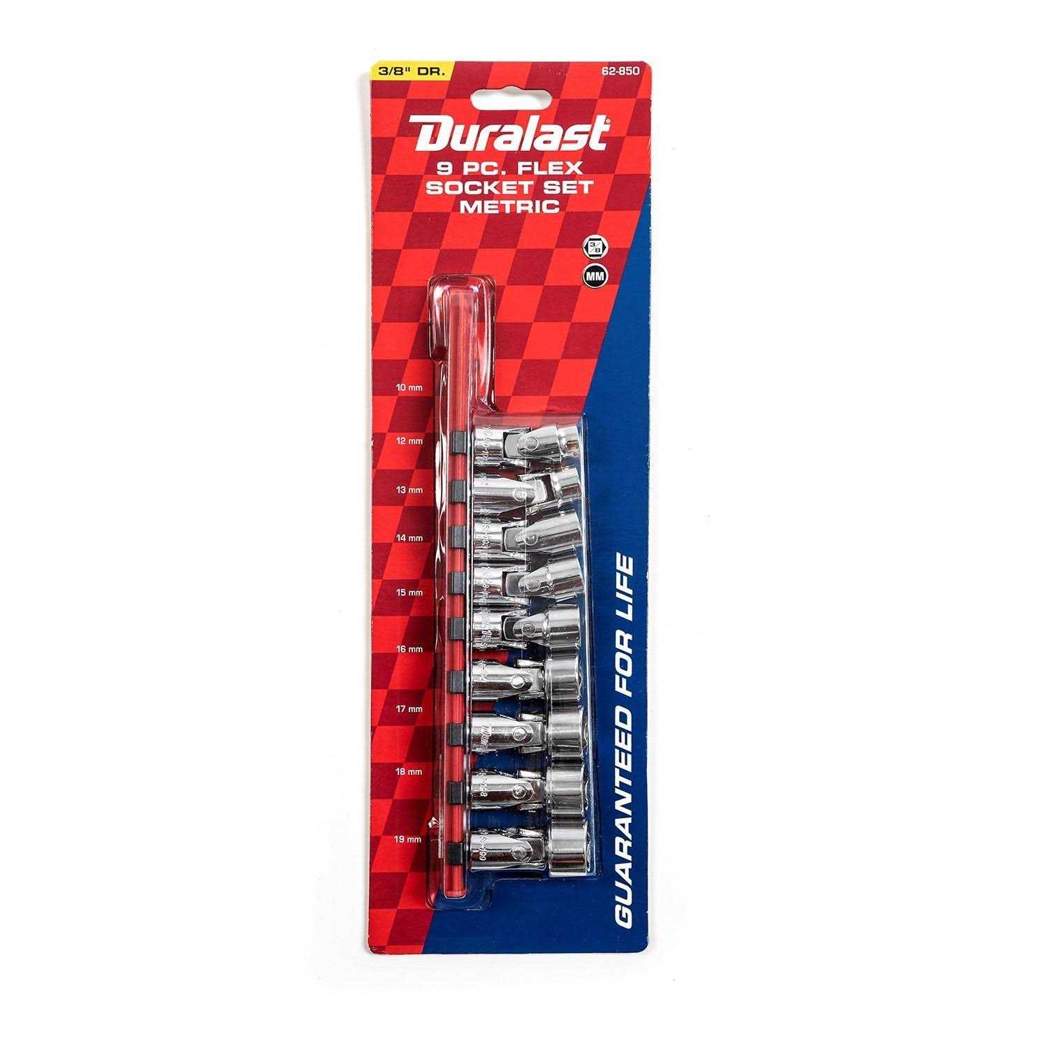 Duralast 3/8in Drive Metric Flex Socket Set 9 Piece at AutoZone - Cheap Fitting
