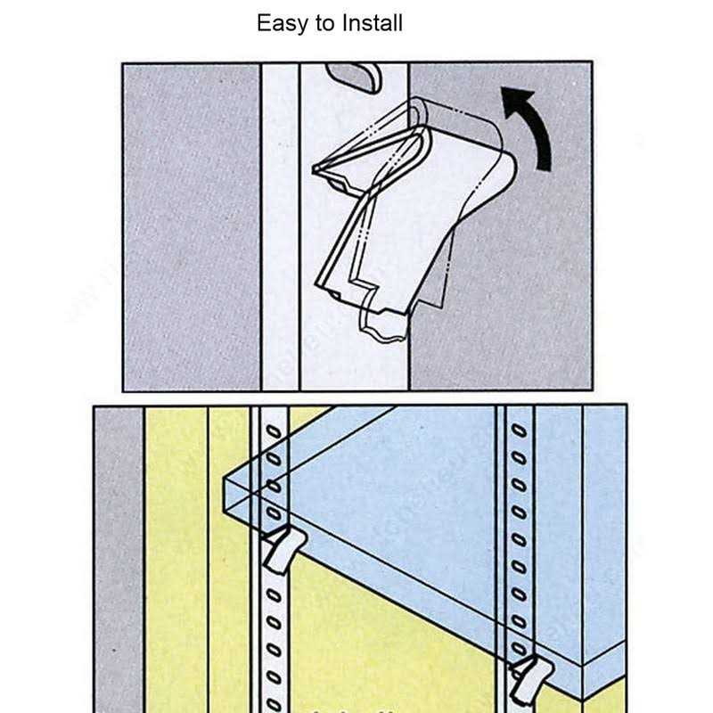 Hosrnovo Shelf Clips Adjustable Supports Clip for 255 Standard Pilaster - Cheap Fitting