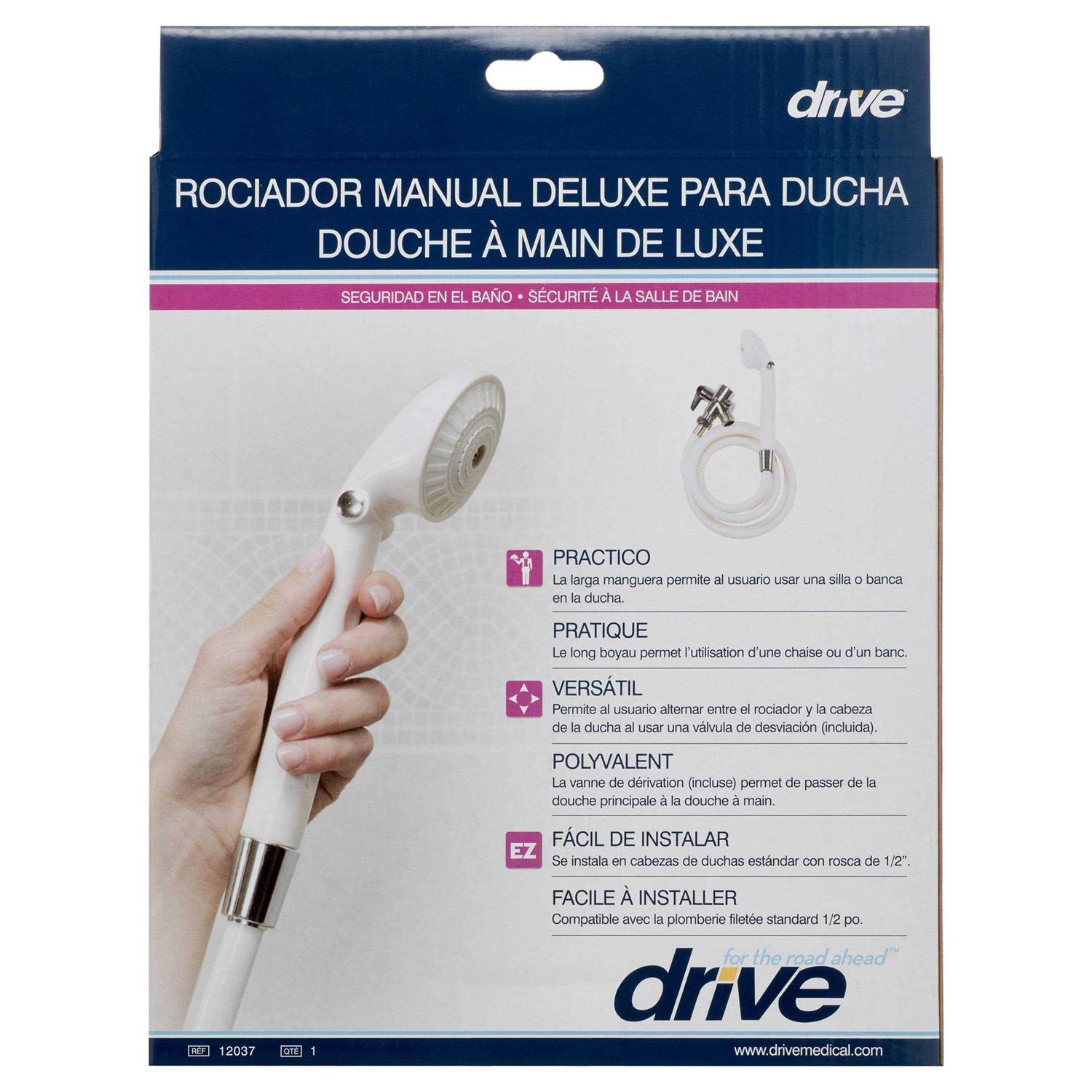 Drive Medical Handheld Shower Head Spray with Diverter Valve - Cheap Fitting