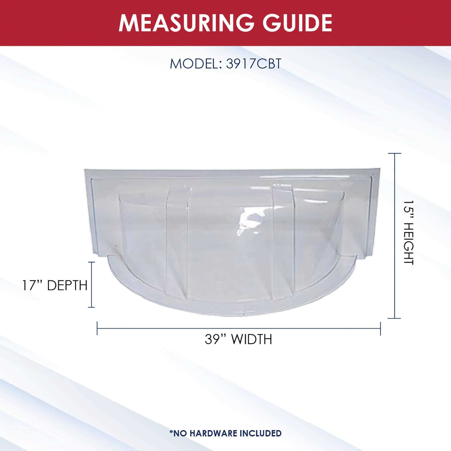 Shape Products 39 in. W x 17 in. D x 15 in. H Economy Round Bubble Window Well Cover 3917CBT - Cheap Fitting