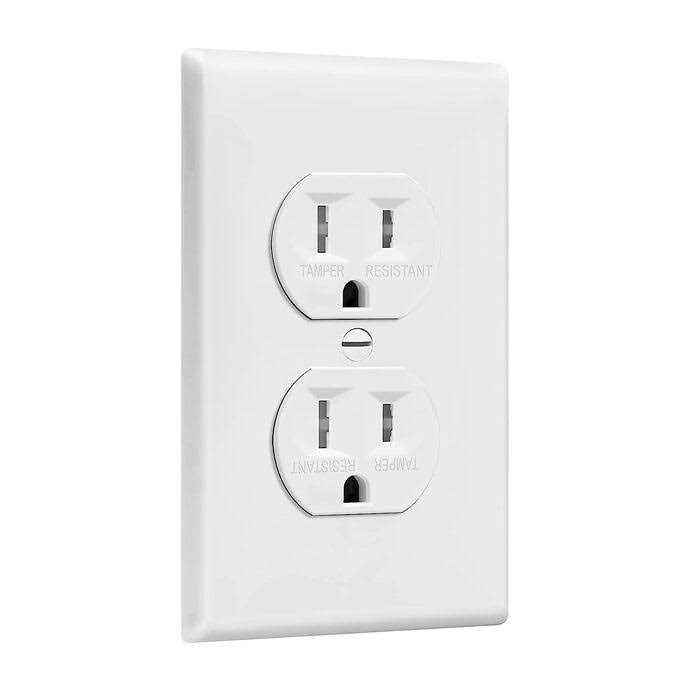 Enerlites Duplex Outlets and Wall Plates Bundle Tamper-resistant Electrical Receptacle 61580-TR-WWP - Cheap Fitting