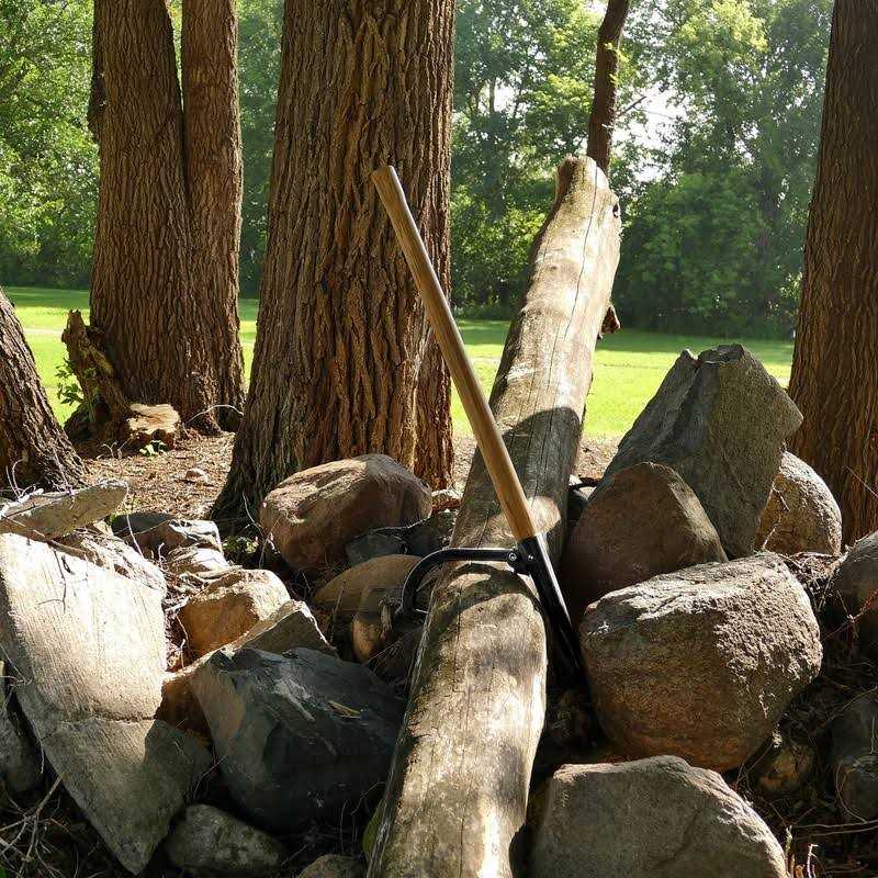 Artist Unknown Felled Log Peavy 49 Inch Wood Peavey Logging Tool Log Roller Tool Carbon Steel Logging Cant Hook with Wooden Shaft - Cheap Fitting