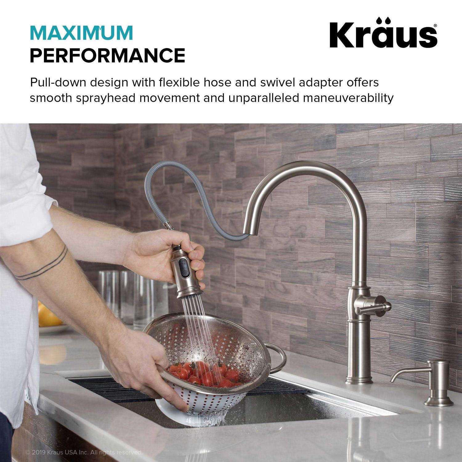 Kraus Sellette Traditional Single Handle Pull-Down Kitchen Faucet KPF-1682 - Cheap Fitting