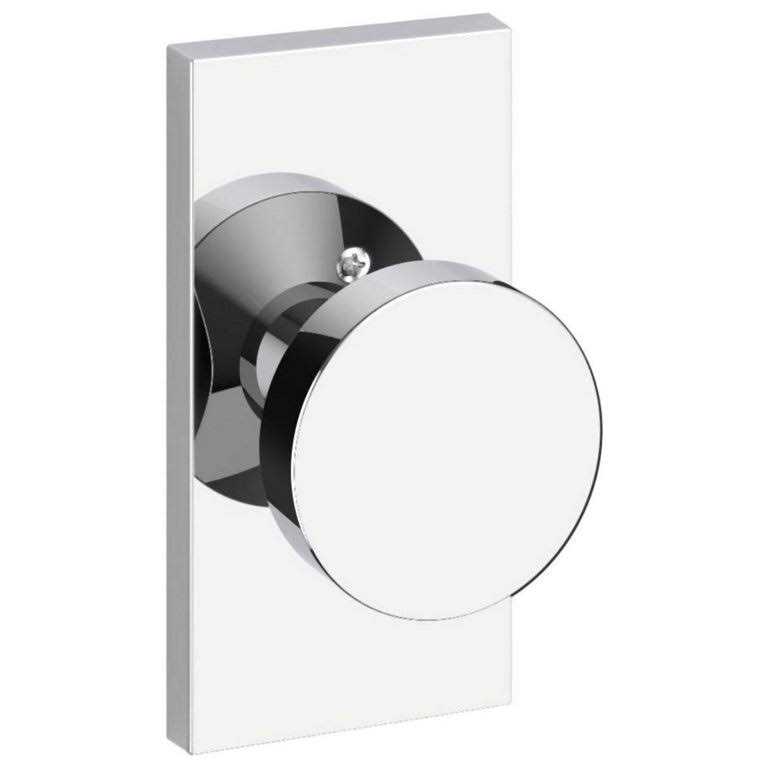 Baldwin Contemporary Satin Half Dummy Door Knob with 5 in. Rose - Cheap Fitting