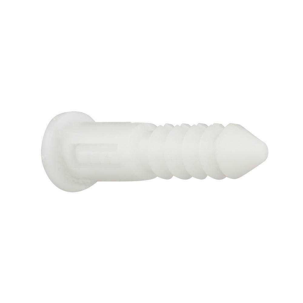 Everbilt #8-10 x 1 in. White Ribbed Plastic Anchor - Cheap Fitting