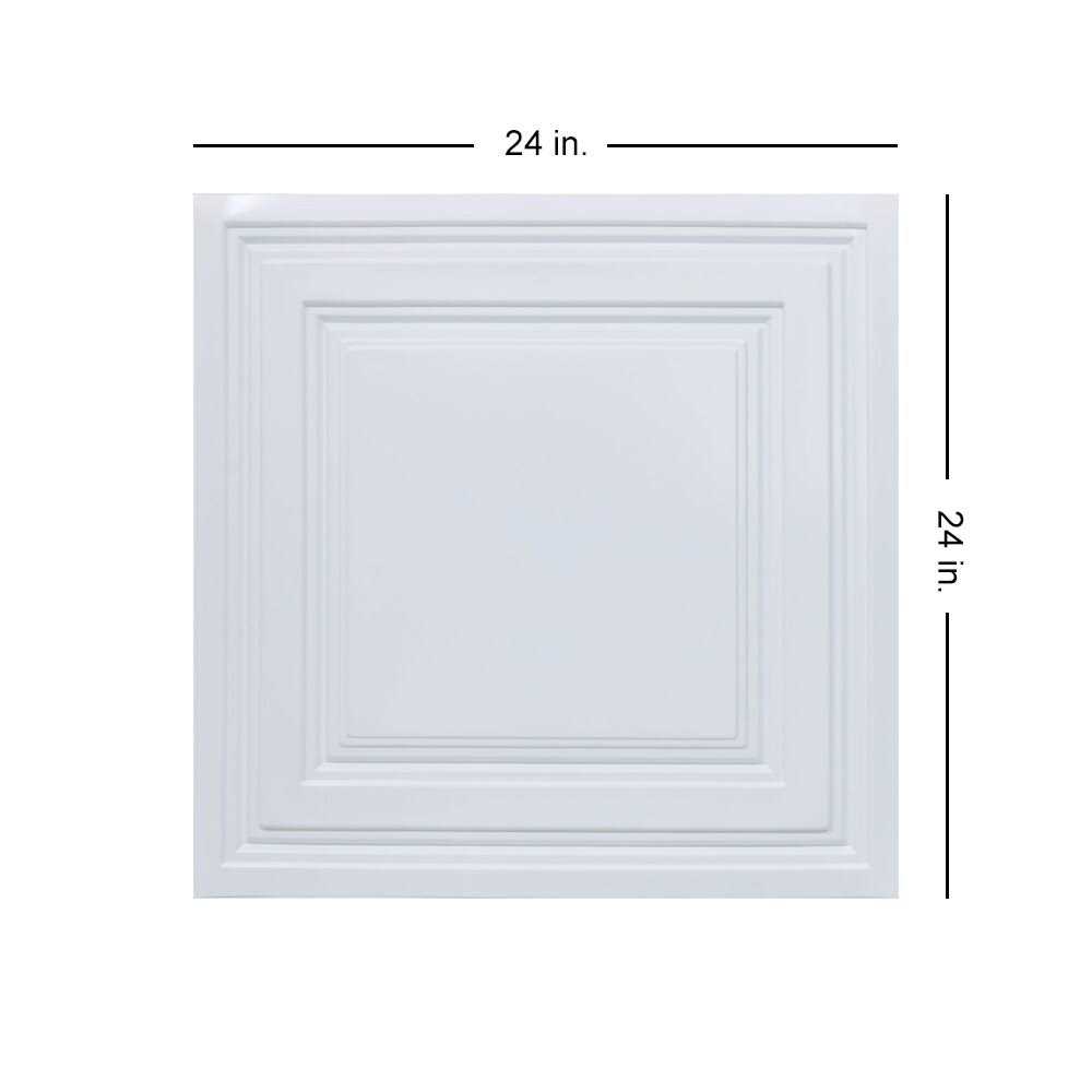 From Plain To Beautiful in Hours Economy 2 ft. x 2 ft. PVC Lay-in Ceiling Tile Pack - Cheap Fitting