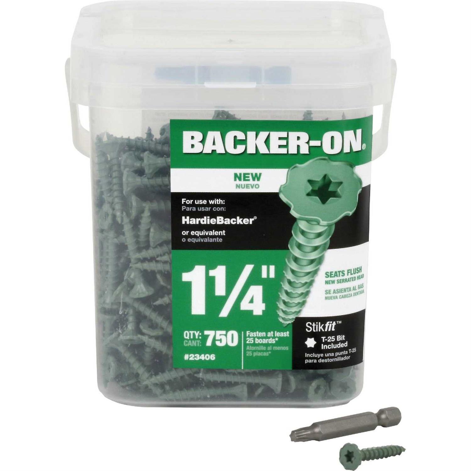 Backer-On Cement Board Screw #9 x 1-5/8 - Cheap Fitting
