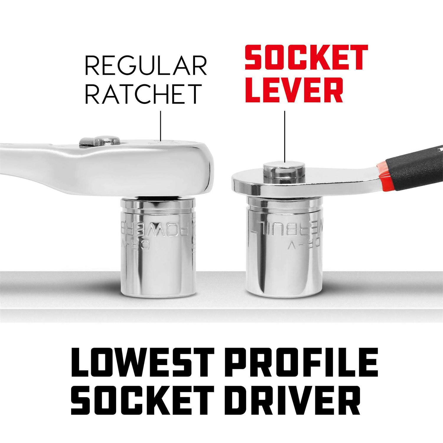 Powerbuilt 2 Piece 1/4 Inch and 3/8 Inch Drive Socket Lever 940009 - Cheap Fitting