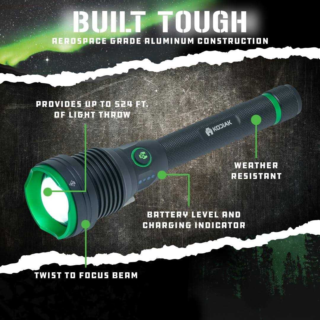 Kodiak Kraken Rechargeable 6000 Lumen Grade Flashlight - Cheap Fitting