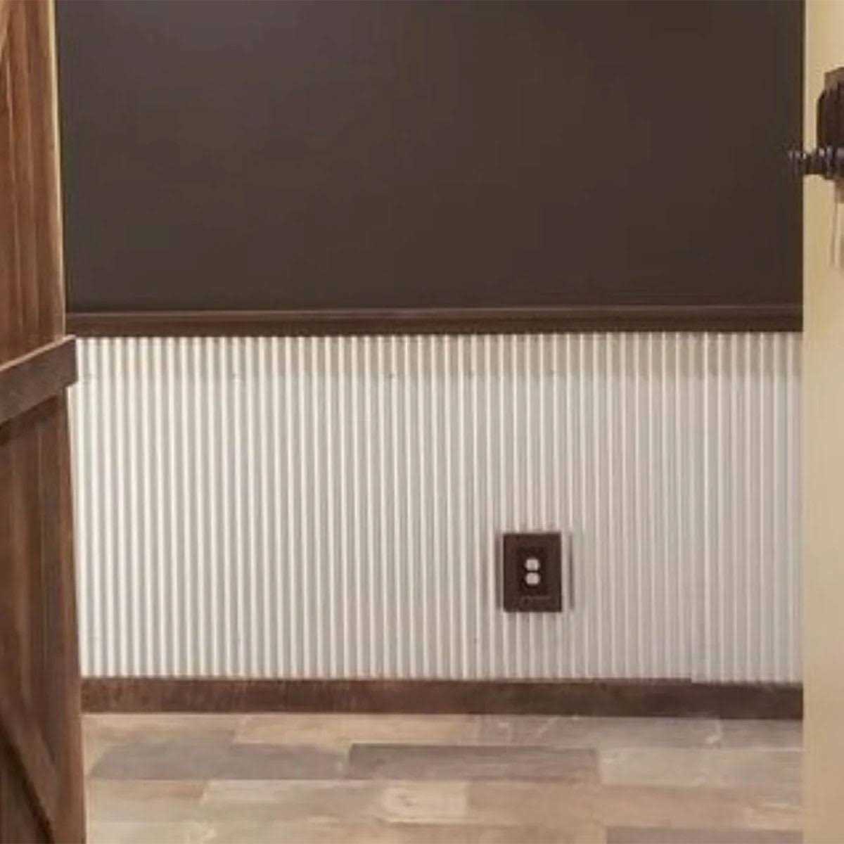 Dakota Tin 24W x 36H Colorado Corrugated Metal Wainscoting Panel - Cheap Fitting