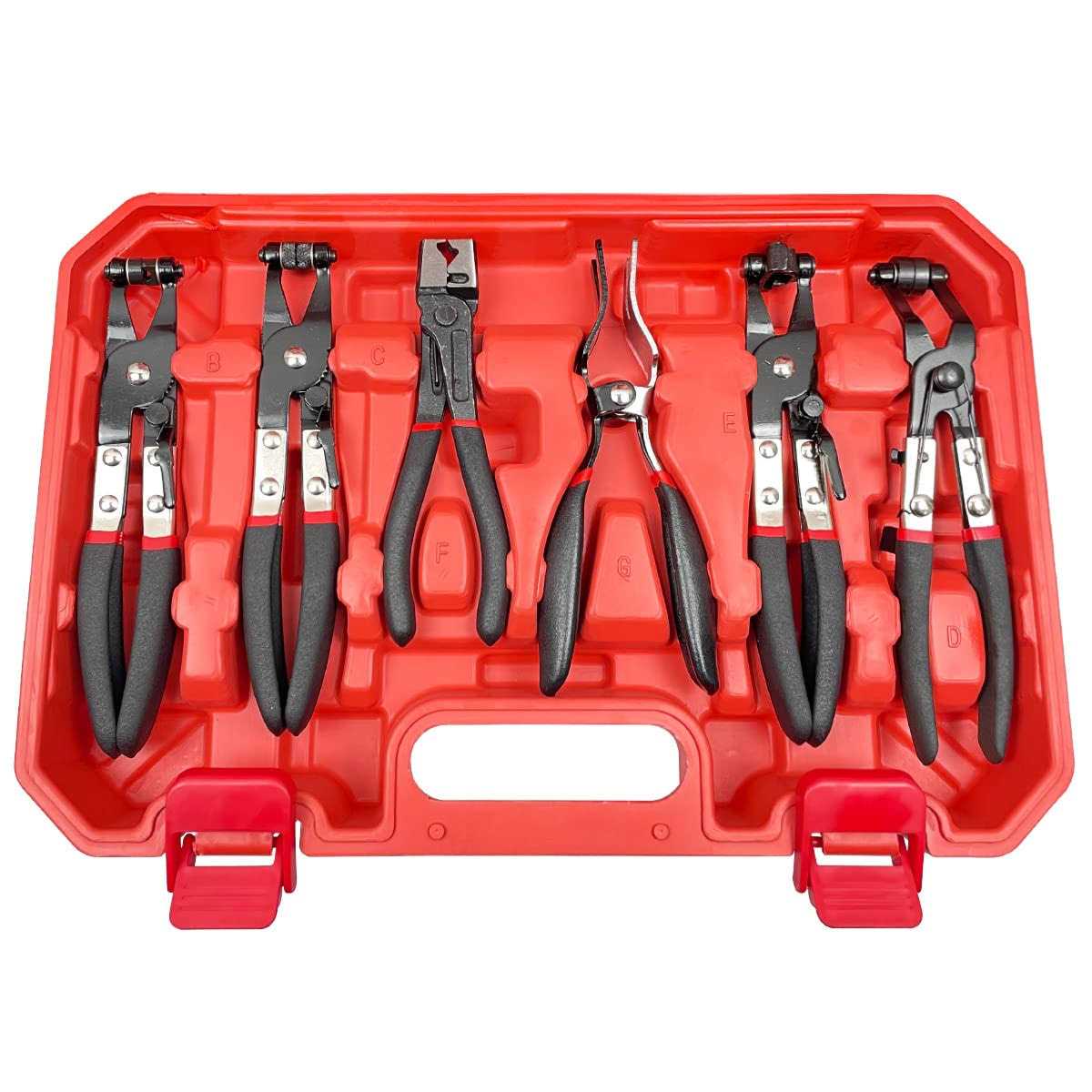 9pc Hose Clamp Pliers, Flexible Wire Long Reach Hose Clamp Pliers Set For Automotive Coolant Radiator Heater and Water Hose - Cheap Fitting