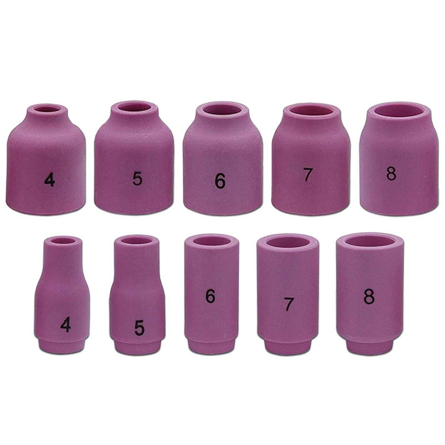 OKBA 63PcS TIg Welding Torch Stubby gas Lens #10 Pyrex glass cup Kit for WP-17/18/26 - Cheap Fitting