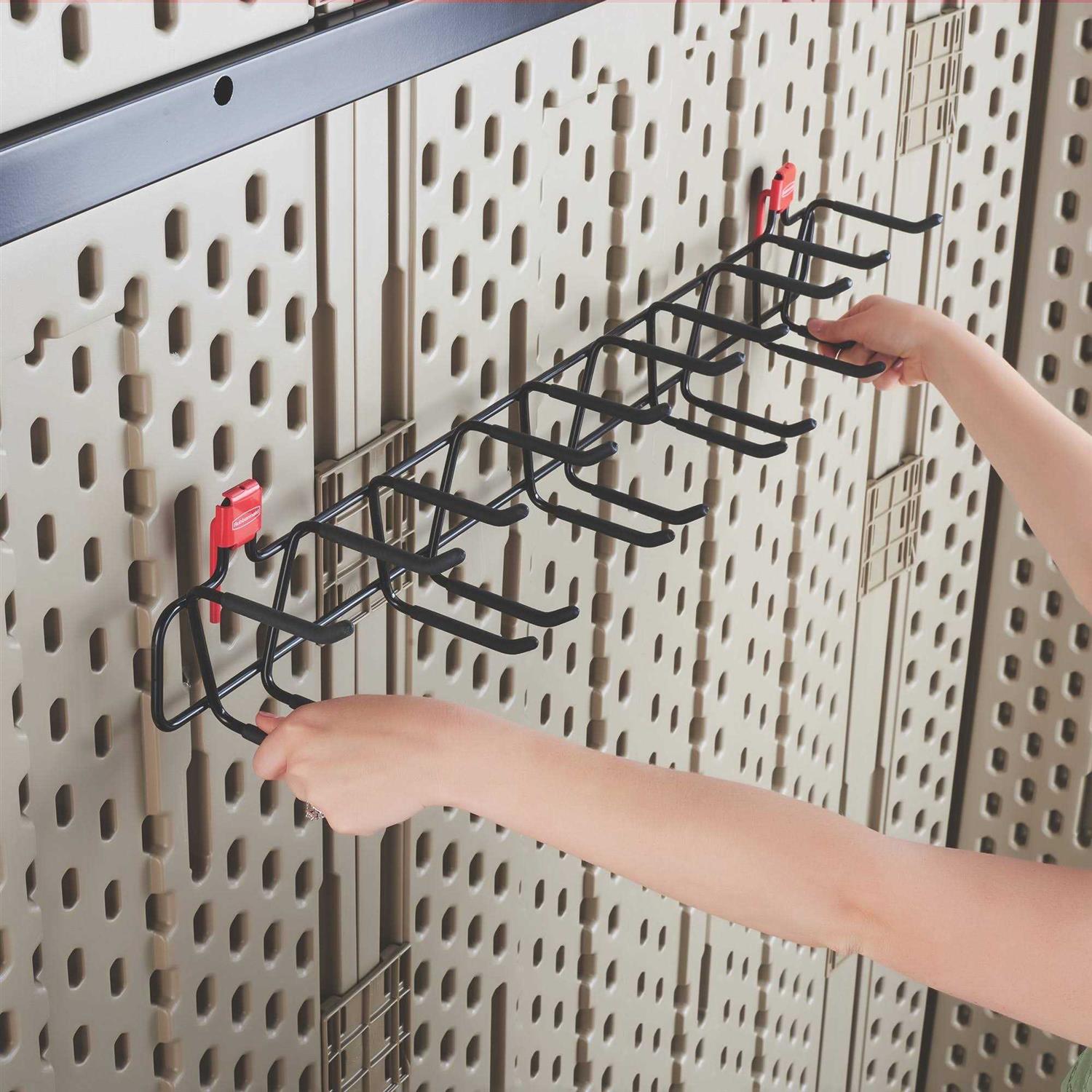 Rubbermaid 34 Inch Heavy Duty Garden Tool and Storage Rack for Sheds - Cheap Fitting