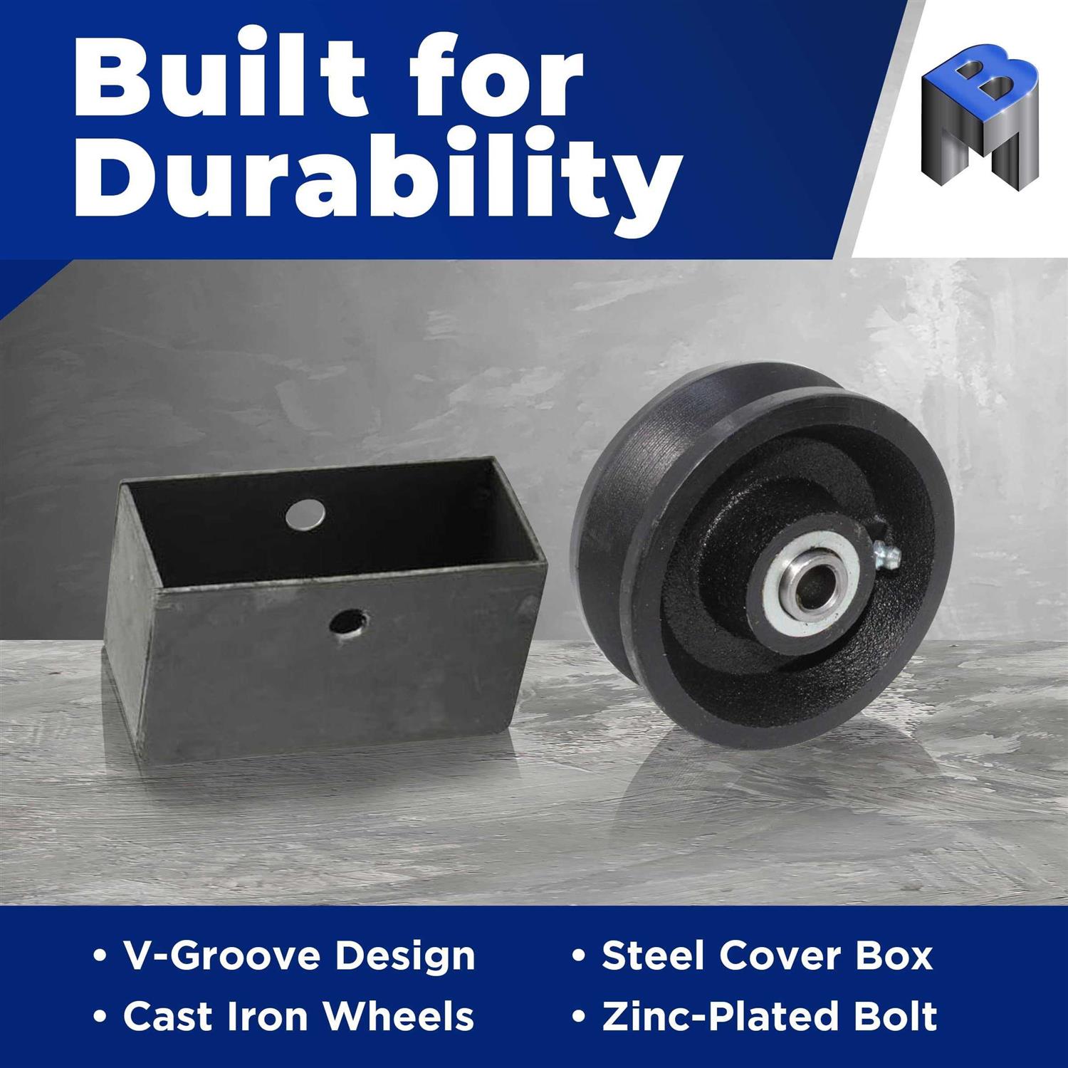 Bobco Metals 4 Cast Iron V Groove Wheel - Cheap Fitting