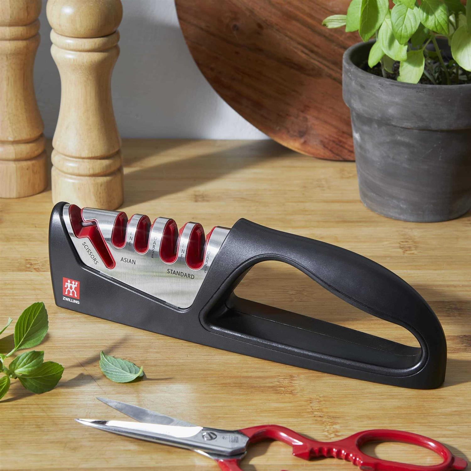 ZWILLING 4-Stage Pull Through Knife Sharpener with Shear Sharpener - Cheap Fitting