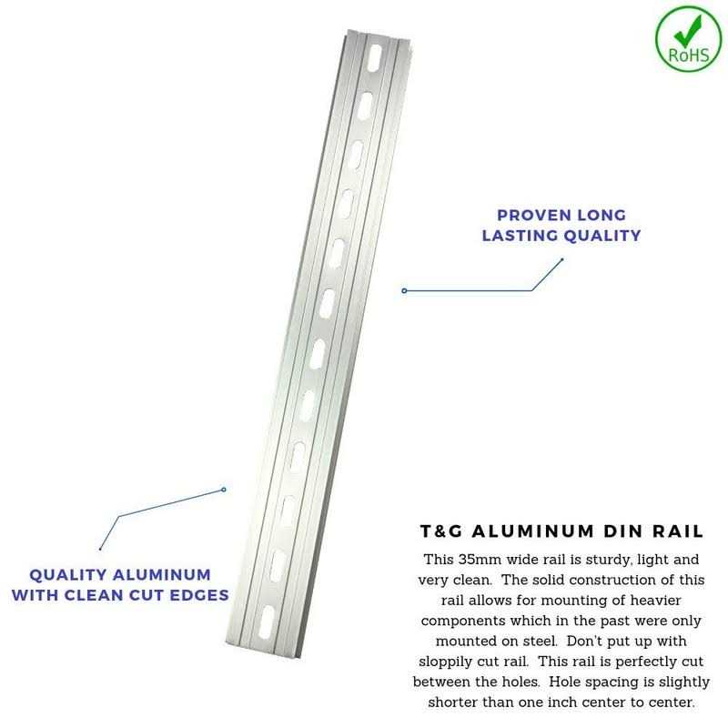 Ici T&g 2 Pieces Din Rail Slotted Aluminum Rohs 12 Inches Long 35mm Wide 7.5mm High - Cheap Fitting
