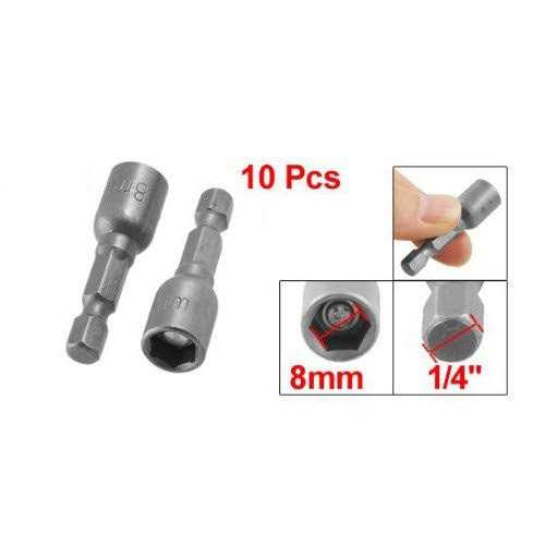 YXQ Hex Magnetic Power 8mm 5/16 Socket Adapter Drill Bit Nut Driver Set 1/4 inch Hex for Power Tools - Cheap Fitting