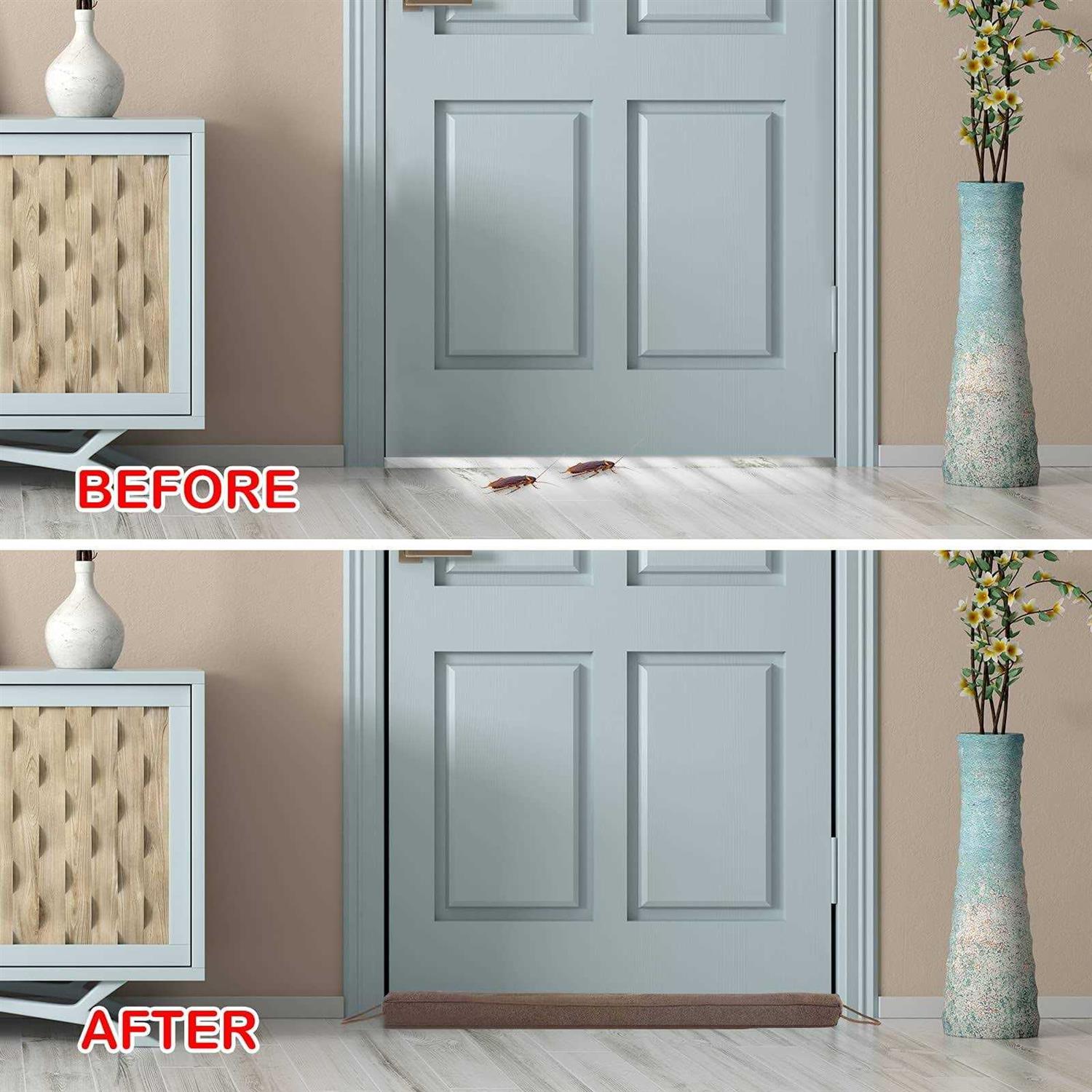 Kakiclay Weighted Draft Stopper for Bottom of Doors and Windows Heavy Duty Sound Proof Door Draft Guard Door Soundproofing Under Door Noise/Air - Cheap Fitting