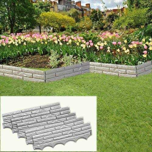 Set of 5 Faux Stone Sectioned Weather Resistant Garden Walls - Cheap Fitting