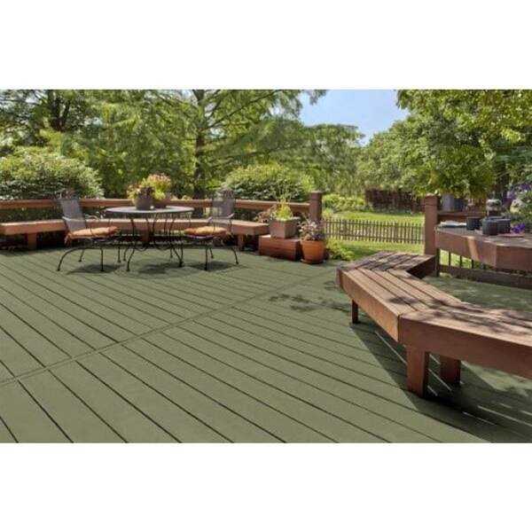 Behr Premium #ST-126 Woodland Green Semi-Transparent Waterproofing Exterior Wood Stain and Sealer - Cheap Fitting