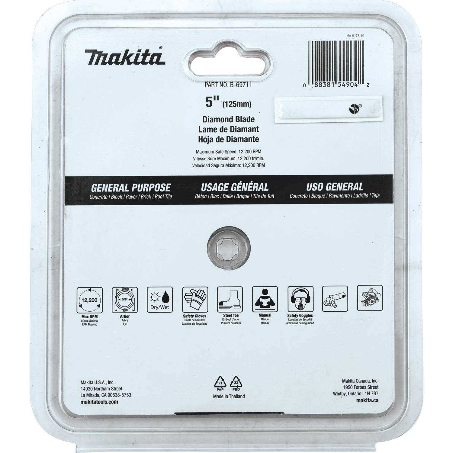 Makita B-69711 5 Diamond Blade - Cheap Fitting