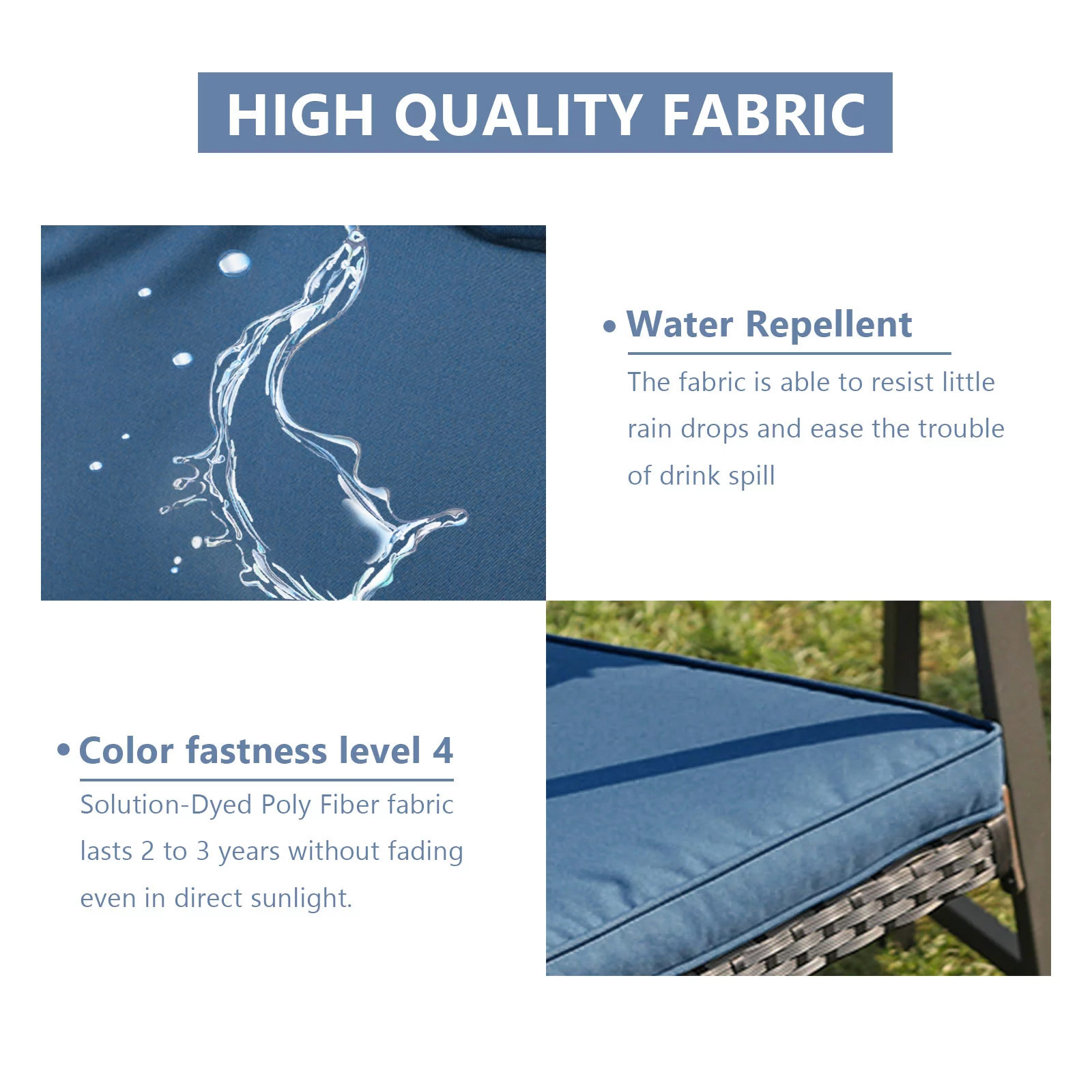 COSIEST 3 Piece Metal Bistro Set with Beige Cushions, Coffee Table - Cheap Fitting