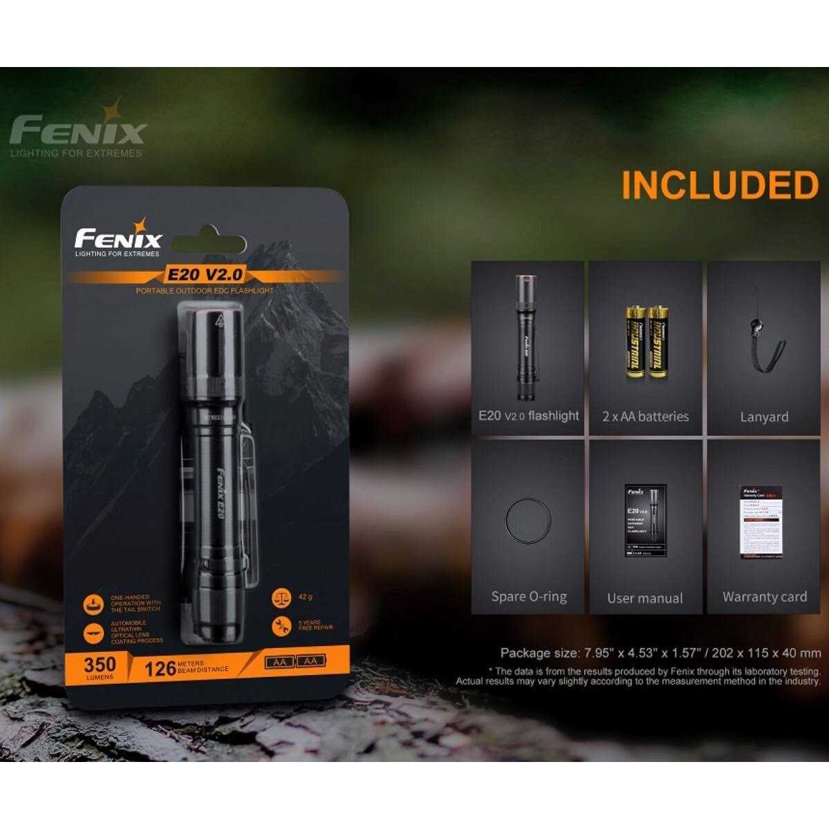 Fenix E20 V2.0 Flashlight - Cheap Fitting
