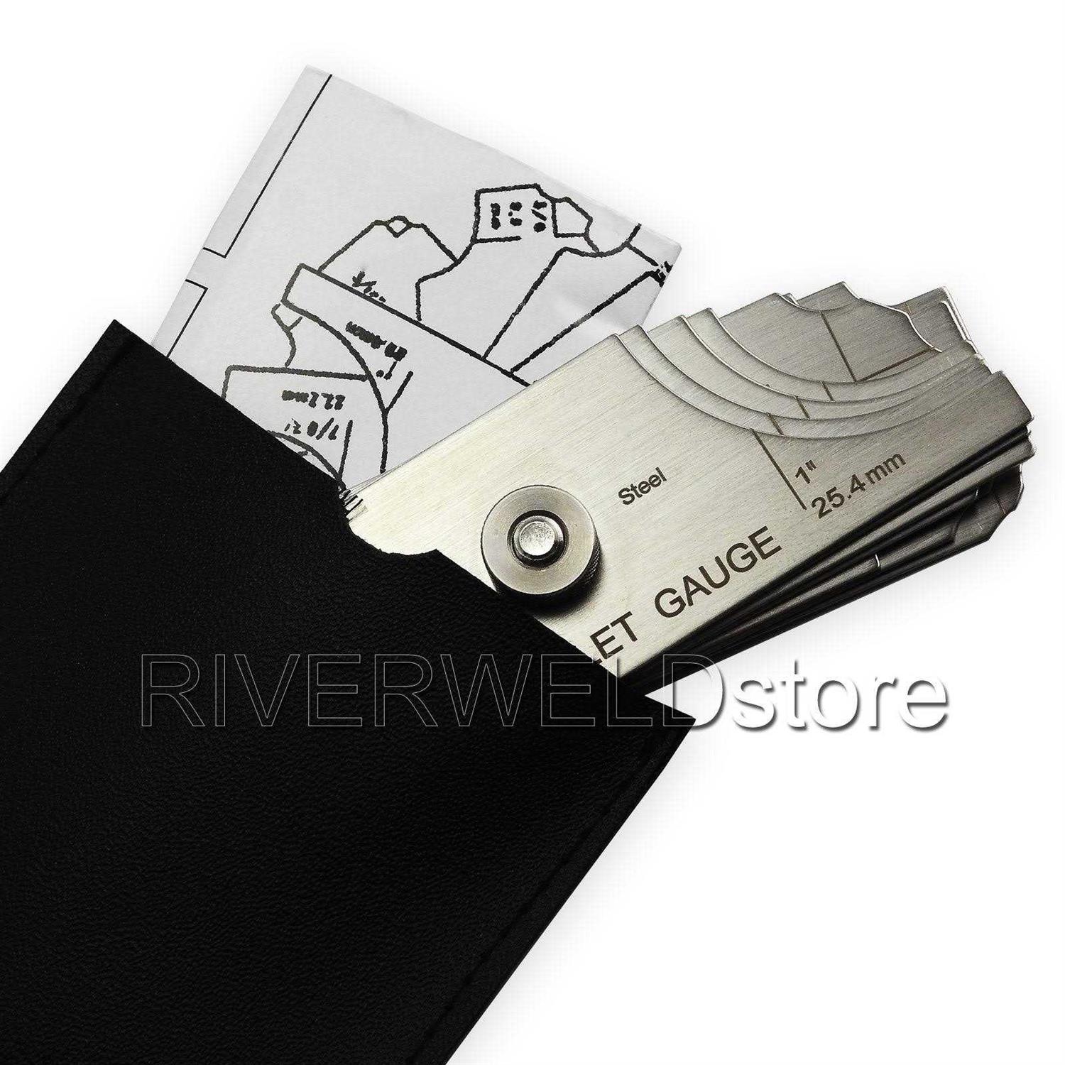 RIVERWELD 7piece Fillet Weld Set Gage Rl Gauge Welding Inspection Test Ulnar Metric & Inch - Cheap Fitting