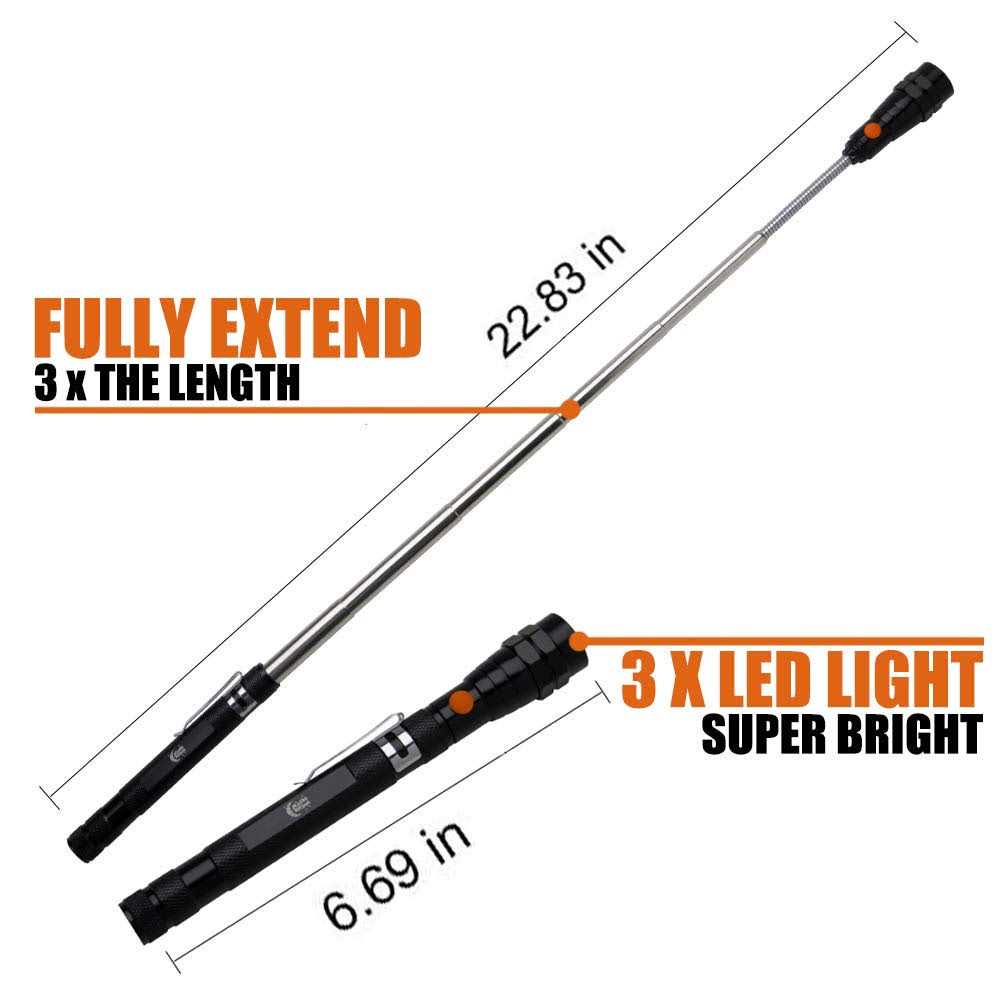 DREAM MASTER Magnet 3 LED Magnetic Pickup tool,Unique Christmas Gi - Cheap Fitting