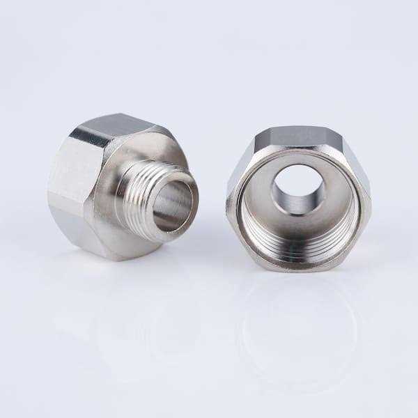 WOWOW 1/2 in. to 3/8 in. Brass Water Hose Adapter - Cheap Fitting