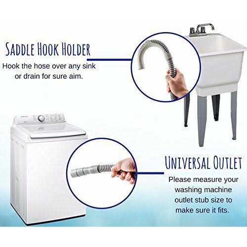 Everbilt 8 ft. Corrugated Washing Machine Discharge Hose HRBDIS08EB - Cheap Fitting