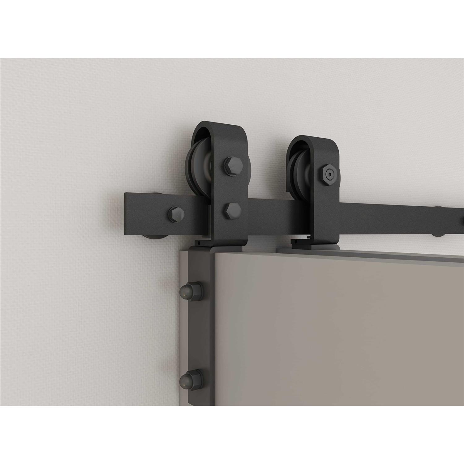 Paneled MDF Composite Bifold Barn Door with Installation Hardware Kit Calhome - Cheap Fitting