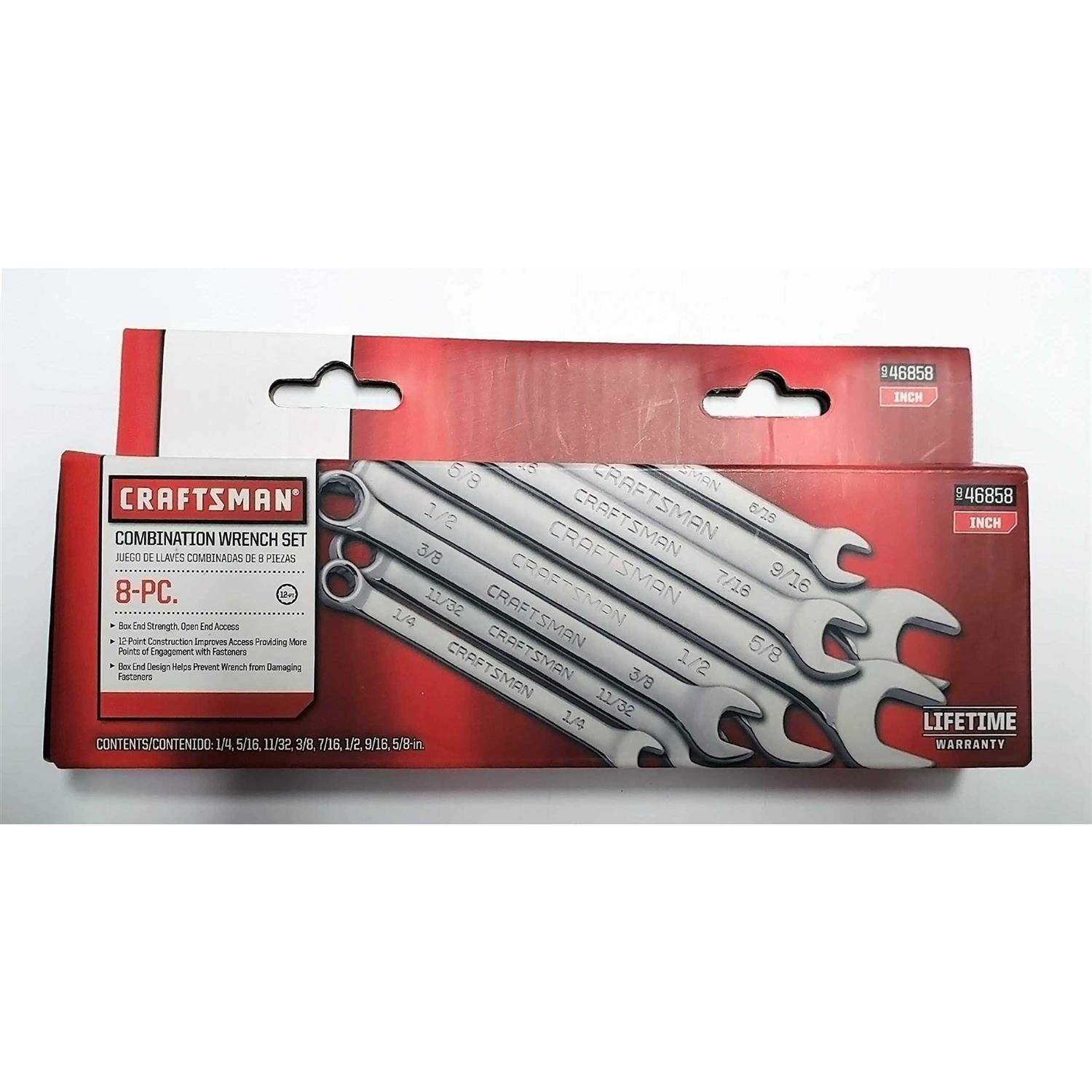 Craftsman 8-Piece standard 12 Point Combination Wrench Set - Cheap Fitting