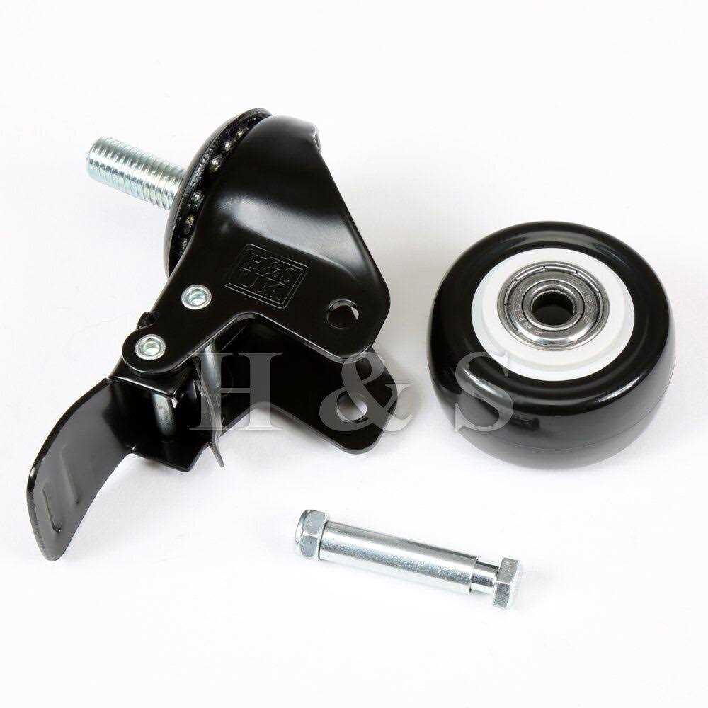 H&S Heavy Duty Caster Wheels for Trolley Furniture 4 Casters with Brakes for Outdoor Furniture - Cheap Fitting