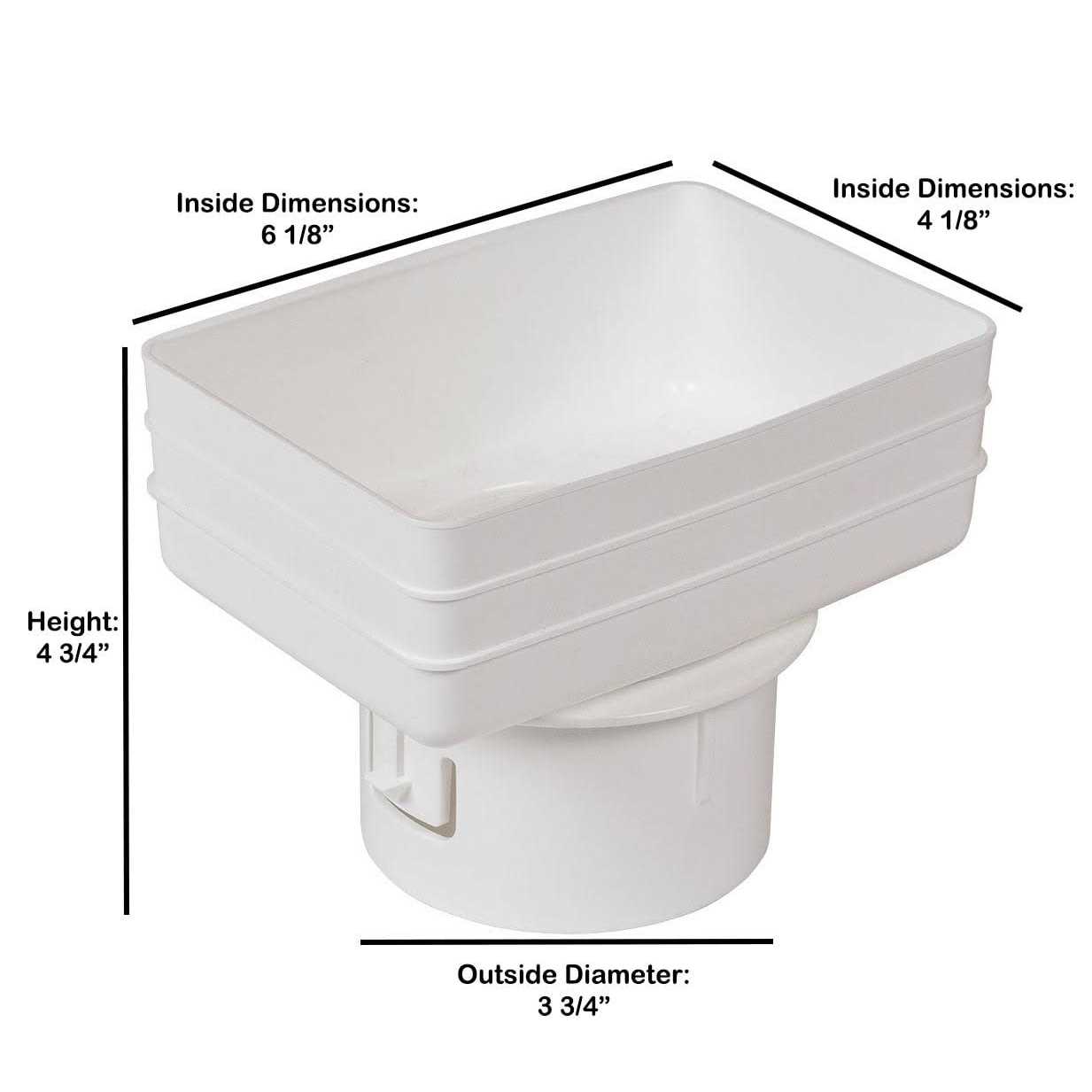 Plastic Universal Downspout to Drain Tile Adapter - Cheap Fitting
