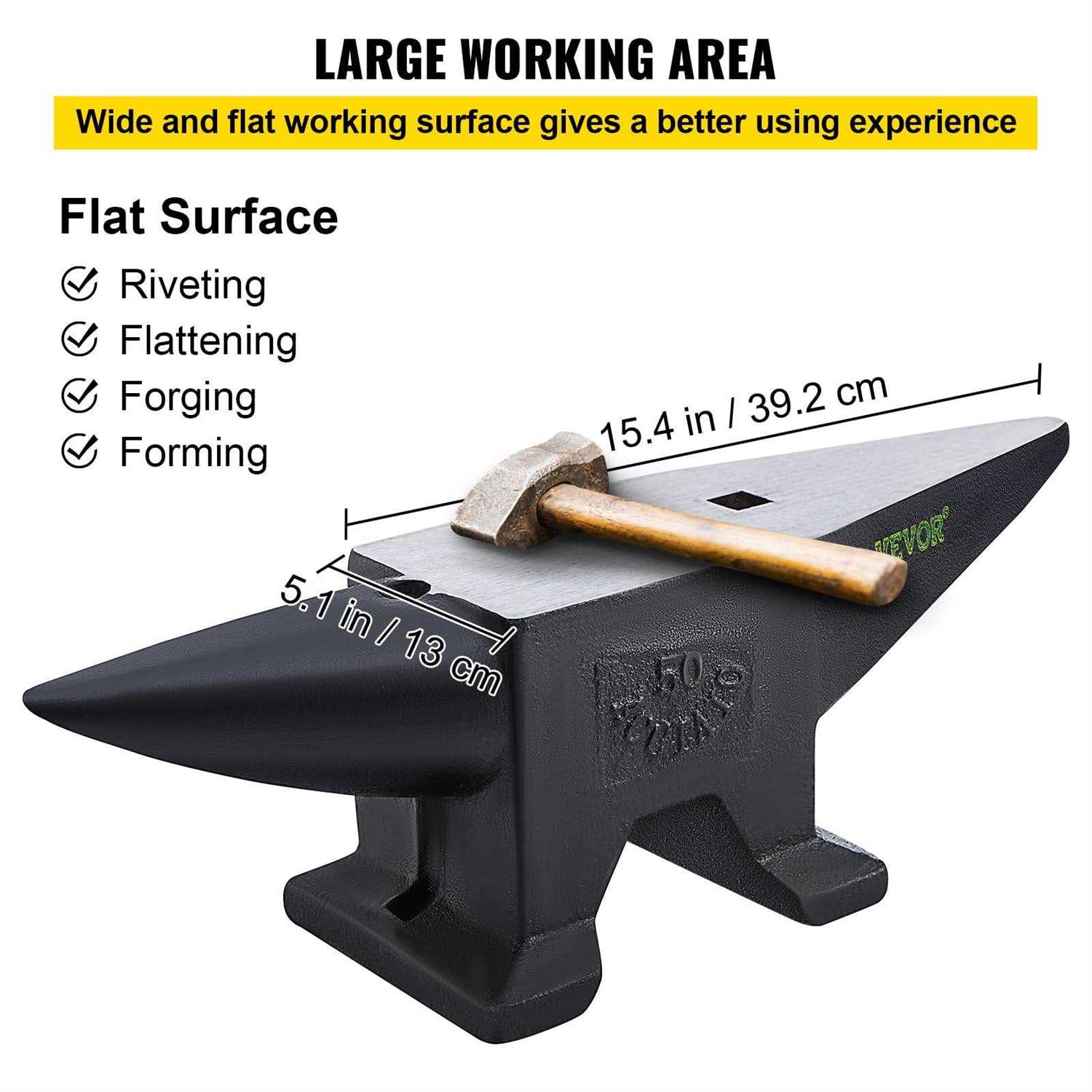 VEVOR Cast Iron Anvil, 110 lbs Single Horn Anvil with Large Countertop and Stable Base GZHSBDD110LBSL3X3V0 - Cheap Fitting